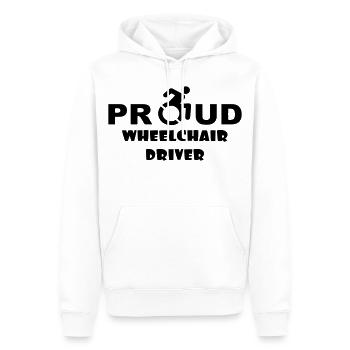 Stolzer Rollstuhlfahrer * - Männer Premium Bio Hoodie - Weiß - Vorne - Nico (187cm)