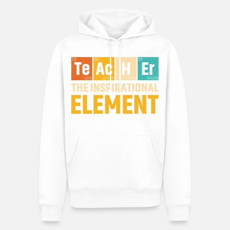 Lehrer Das inspirierende Element Lehrer - Männer Premium Bio Hoodie - Weiß