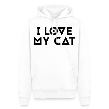 I love my cat - Männer Premium Bio Hoodie - Weiß - Vorne - Nico (187cm)