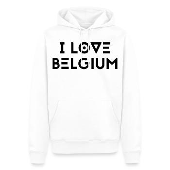 I LOVE BELGIUM - Men’s Premium Organic Hoodie - white - Front - Nico (187cm)
