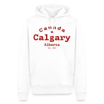 Vintage Calgary Kanada - Männer Premium Bio Hoodie - Weiß - Vorne - Nico (187cm)