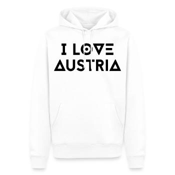 I LOVE AUSTRIA - Men’s Premium Organic Hoodie - white - Front - Nico (187cm)