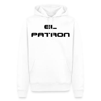 El Patron Lettering – Stylish Saying - Men’s Premium Organic Hoodie - white - Front - Nico (187cm)