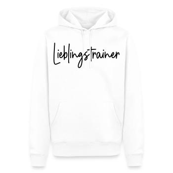 Lieblingstrainer Trainer - Männer Premium Bio Hoodie - Weiß - Vorne - Nico (187cm)