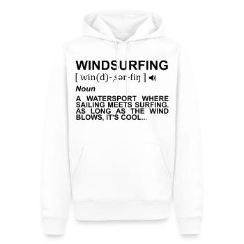 Windsurfing Wörterbuch - Männer Premium Bio Hoodie - Weiß - Vorne - Nico (187cm)