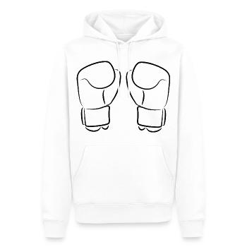 Gants de kickboxing - Sweat à capuche Premium bio Homme - blanc - Devant - Nico (187cm)