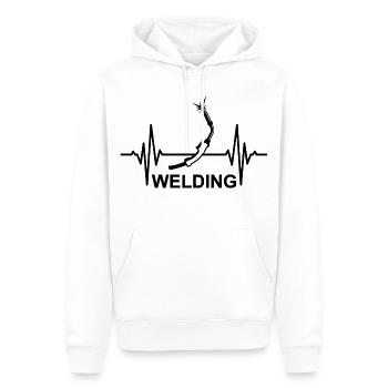 Welding, ECG, palpitations - Men’s Premium Organic Hoodie - white - Front - Nico (187cm)