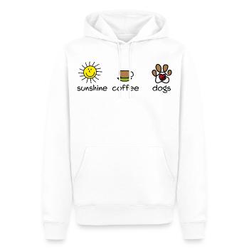 Lustige Designs für Hundefreunde - Männer Premium Bio Hoodie - Weiß - Vorne - Nico (187cm)