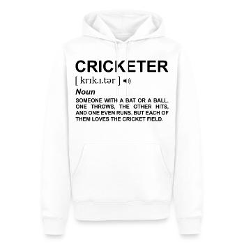 Kricketspieler Definition - Männer Premium Bio Hoodie - Weiß - Vorne - Nico (187cm)