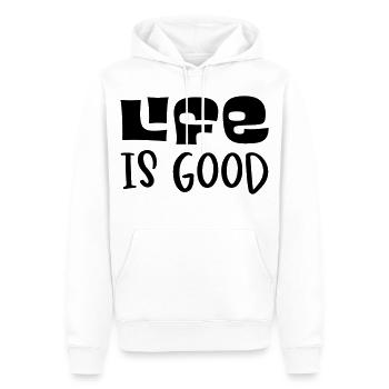 Lustige Sprüche - Männer Premium Bio Hoodie - Weiß - Vorne - Nico (187cm)