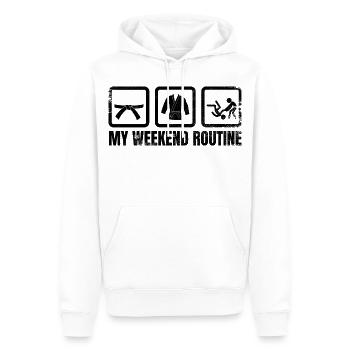 Judoka Weekend Routine - Men’s Premium Organic Hoodie - white - Front - Nico (187cm)