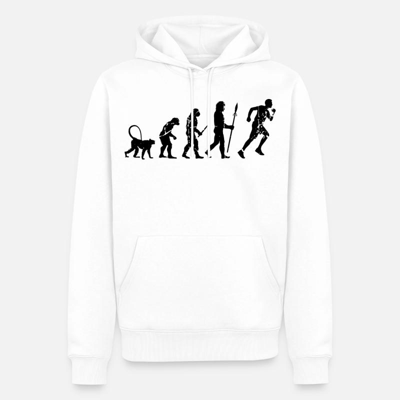 Entwicklung eines Läufers - Männer Premium Bio Hoodie - Weiß