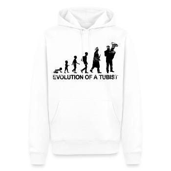 Evolution Of A Tubist - Männer Premium Bio Hoodie - Weiß - Vorne - Nico (187cm)