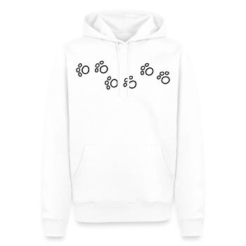 Cartoon Katzen Pfoten - Männer Premium Bio Hoodie - Weiß - Vorne - Nico (187cm)