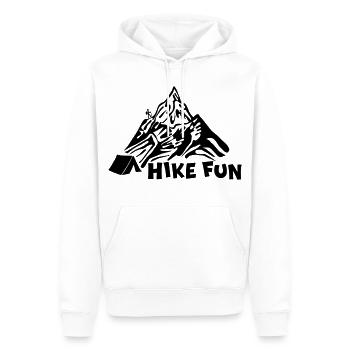 Plaisir de la randonnée [Noir] - Sweat à capuche Premium bio Homme - blanc - Devant - Nico (187cm)