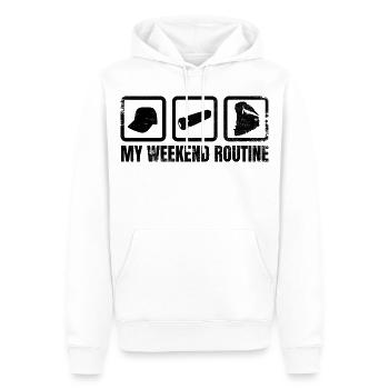 Trainspotter Zeitplan - Männer Premium Bio Hoodie - Weiß - Vorne - Nico (187cm)