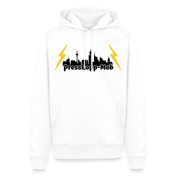 Presskopp Mob - ffm Skyline - Männer Premium Bio Hoodie - Weiß - Vorne - Nico (187cm)