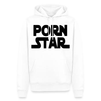 Nur für die echten Pornostars. Humor* - Männer Premium Bio Hoodie - Weiß - Vorne - Nico (187cm)