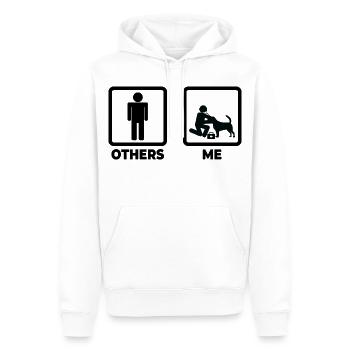 Ich als Tierarzt - Männer Premium Bio Hoodie - Weiß - Vorne - Nico (187cm)