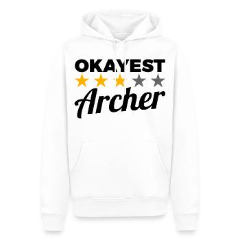 Okayest Archer - Männer Premium Bio Hoodie - Weiß - Vorne - Nico (187cm)