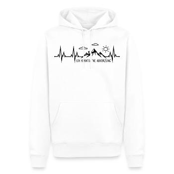 Wandern Abkürzung - Männer Premium Bio Hoodie - Weiß - Vorne - Nico (187cm)