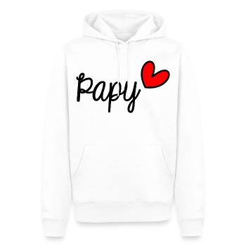 OPA. VATERTAG. FROHER VATERTAG. ICH LIEBE DICH. - Männer Premium Bio Hoodie - Weiß - Vorne - Nico (187cm)