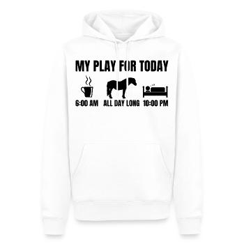 Mein Plan für heute - Männer Premium Bio Hoodie - Weiß - Vorne - Nico (187cm)