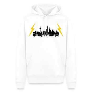 Humpe bumpe ffm skyline - Männer Premium Bio Hoodie - Weiß - Vorne - Nico (187cm)