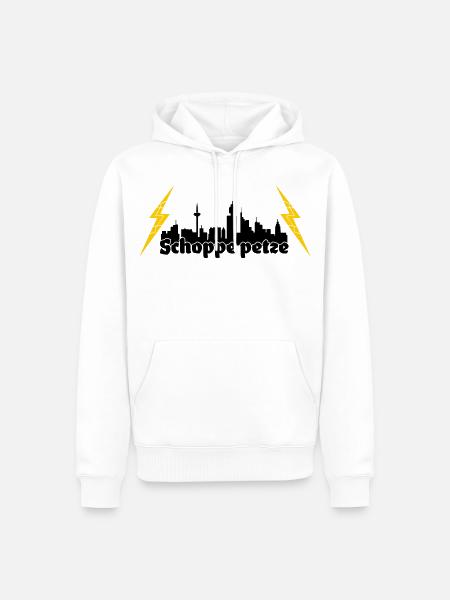 Schoppe petze ffm skyline - Männer Premium Bio Hoodie - Weiß