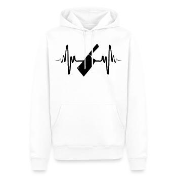 Butcher Knife Heart Line - Men’s Premium Organic Hoodie - white - Front - Nico (187cm)