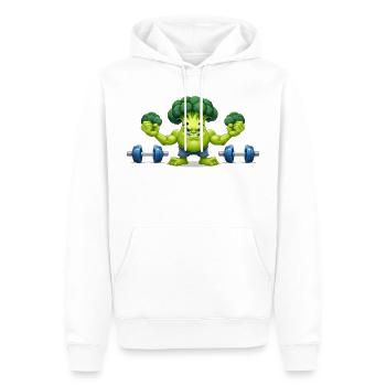 Halophiles de brocoli - Sweat à capuche Premium bio Homme - blanc - Devant - Nico (187cm)