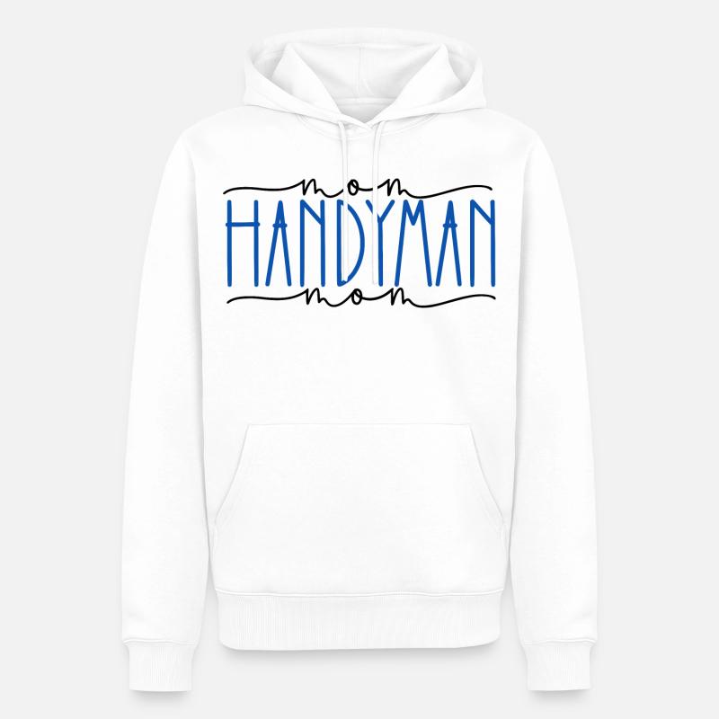 Handwerker stolze Mama süßes Geschenk - Männer Premium Bio Hoodie - Weiß