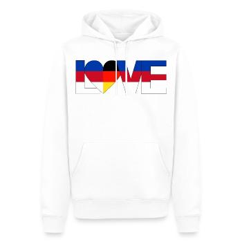 love Sorbs Lusatia Upper Lusatia Germany Home - Men’s Premium Organic Hoodie - white - Front - Nico (187cm)