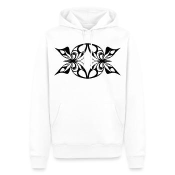 Bonbon papillons. - Sweat à capuche Premium bio Homme - blanc - Devant - Nico (187cm)