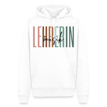 Lehrerin Musik Musiklehrerin Schule Geschenk - Männer Premium Bio Hoodie - Weiß - Vorne - Nico (187cm)