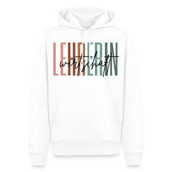 Lehrerin Wirtschaft Wirtschaftslehrerin Geschenk - Männer Premium Bio Hoodie - Weiß - Vorne - Nico (187cm)