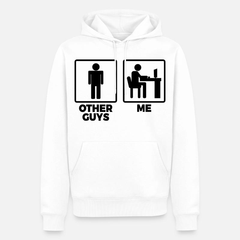 Andere Programmierer und ich - Männer Premium Bio Hoodie - Weiß
