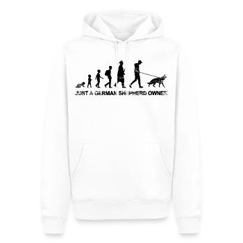 Nur ein Schäferhund Besitzer - Männer Premium Bio Hoodie - Weiß - Vorne - Nico (187cm)