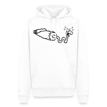 Schwarze Schlange und Gouacheröhre - Männer Premium Bio Hoodie - Weiß - Vorne - Nico (187cm)