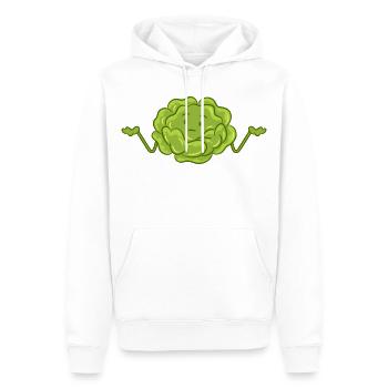 Salade amusante - Sweat à capuche Premium bio Homme - blanc - Devant - Nico (187cm)