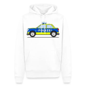Polizeiauto in Blau und Gelb - Männer Premium Bio Hoodie - Weiß - Vorne - Nico (187cm)