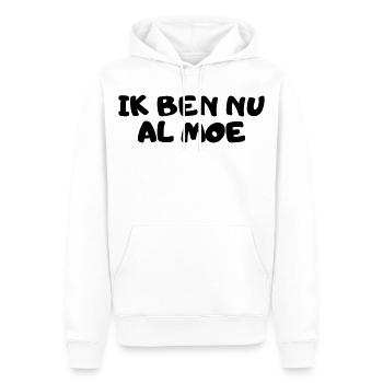 Ich bin schon müde - Männer Premium Bio Hoodie - Weiß - Vorne - Nico (187cm)