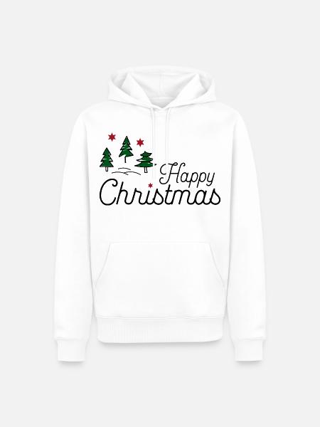 Weihnachtsdesign für Weihnachtsgeschenke - Männer Premium Bio Hoodie - Weiß