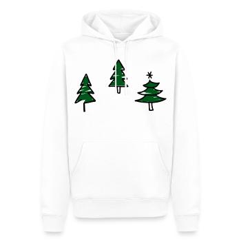 Design pour Noël - Sweat à capuche Premium bio Homme - blanc - Devant - Nico (187cm)
