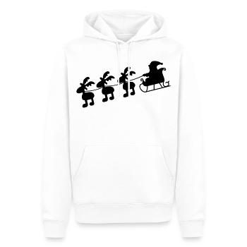 Weihnachtsmann mit Schlitten - Männer Premium Bio Hoodie - Weiß - Vorne - Nico (187cm)