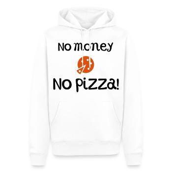 dictons amusants pizza - Sweat à capuche Premium bio Homme - blanc - Devant - Nico (187cm)