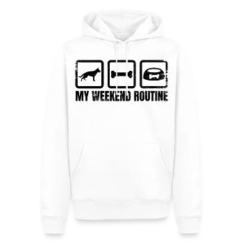Schäferhund Wochenende - Männer Premium Bio Hoodie - Weiß - Vorne - Nico (187cm)