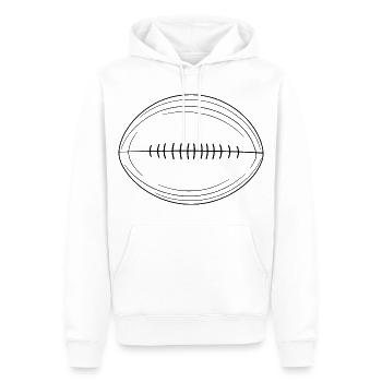 Football américain - Sweat à capuche Premium bio Homme - blanc - Devant - Nico (187cm)