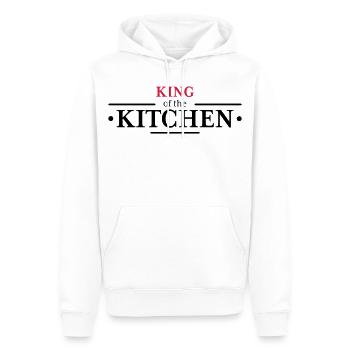 Roi de la cuisine - Sweat à capuche Premium bio Homme - blanc - Devant - Nico (187cm)