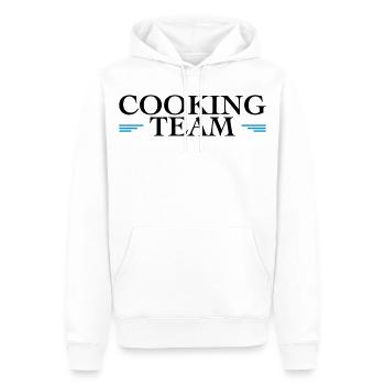 Cuisine d’équipe - Sweat à capuche Premium bio Homme - blanc - Devant - Nico (187cm)